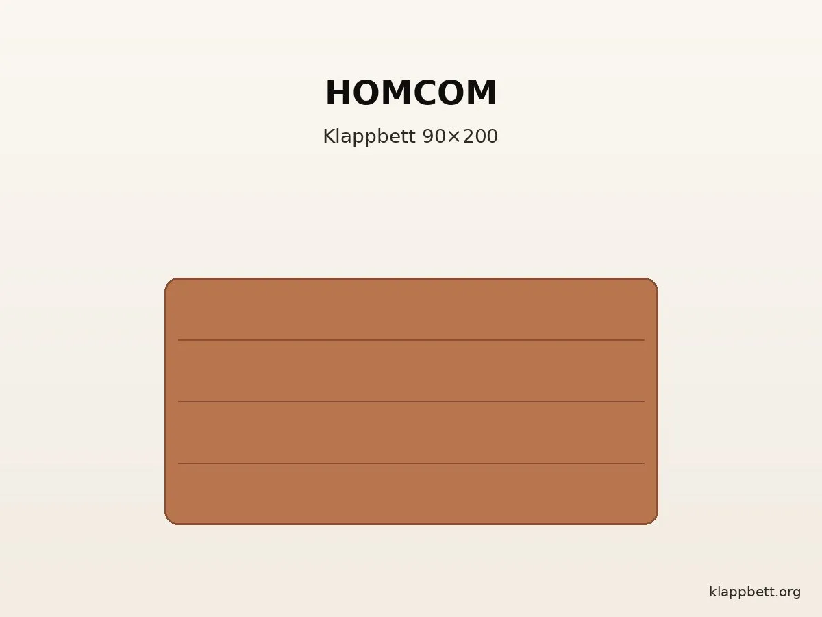 HOMCOM Klappbett 90x200 cm in Weiß mit Stahlrahmen, Schaumstoffmatratze und 4 Rollen