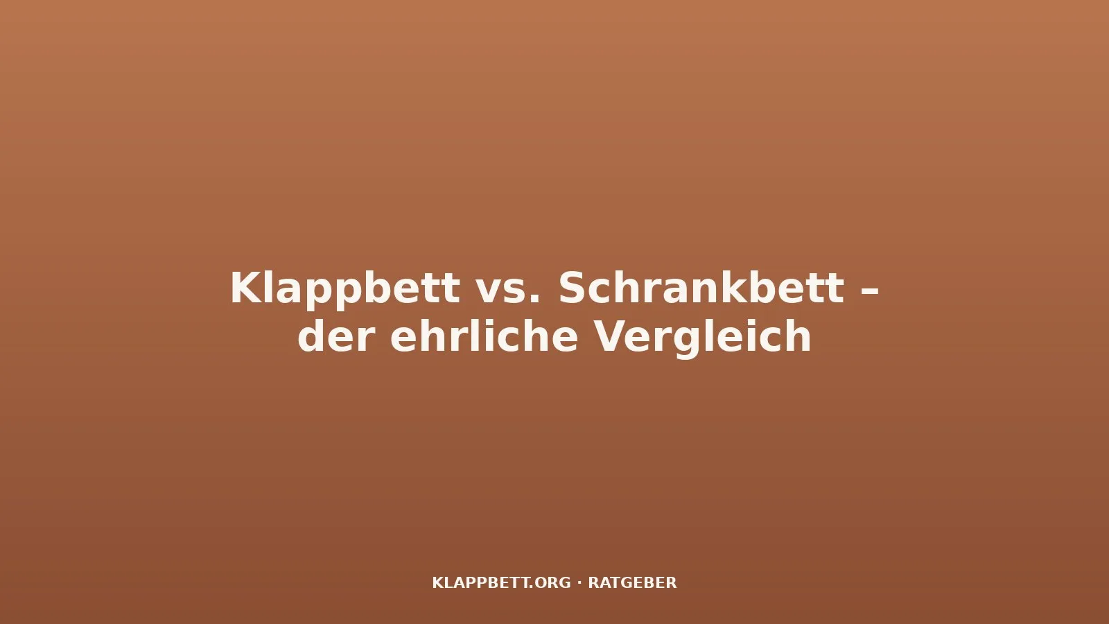 Vergleich Klappbett und Schrankbett nebeneinander