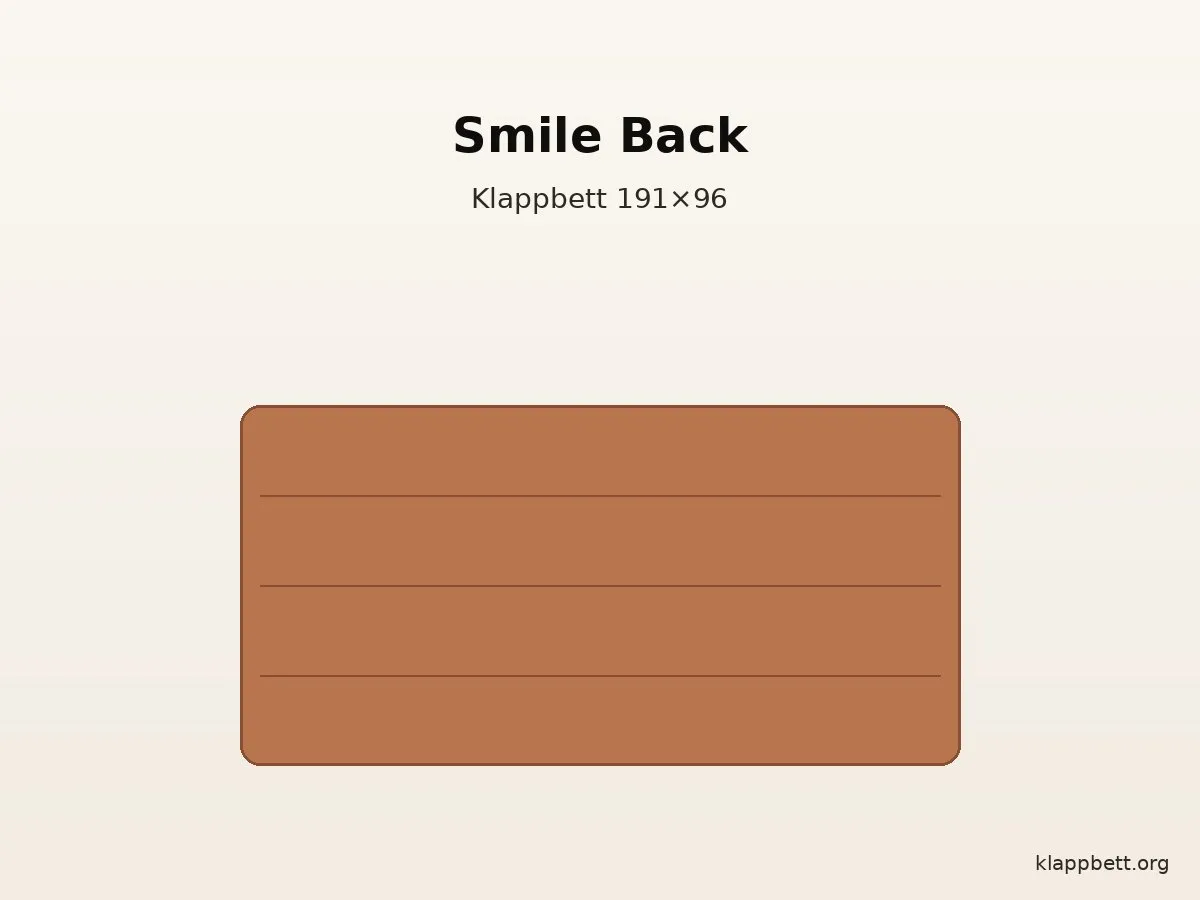 Smile Back Klappbett 191x96 cm mit Memory-Schaum-Matratze und Metallrahmen
